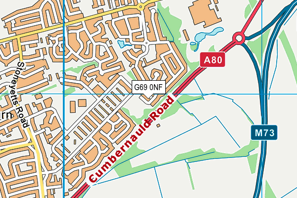 G69 0NF map - OS VectorMap District (Ordnance Survey)