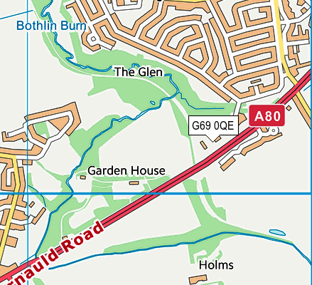 G69 0QE map - OS VectorMap District (Ordnance Survey)