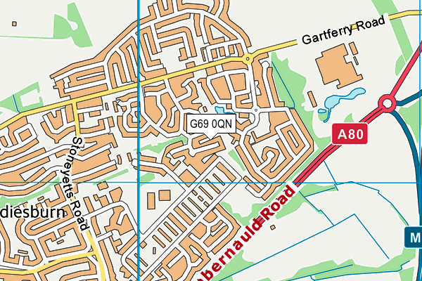 G69 0QN map - OS VectorMap District (Ordnance Survey) G69 0QN map - OS VectorMap District (Ordnance Survey)
