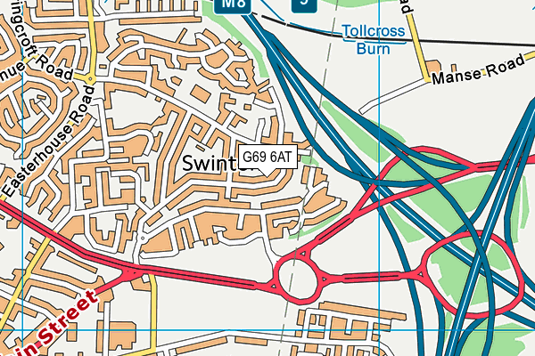 G69 6AT map - OS VectorMap District (Ordnance Survey) G69 6AT map - OS VectorMap District (Ordnance Survey)