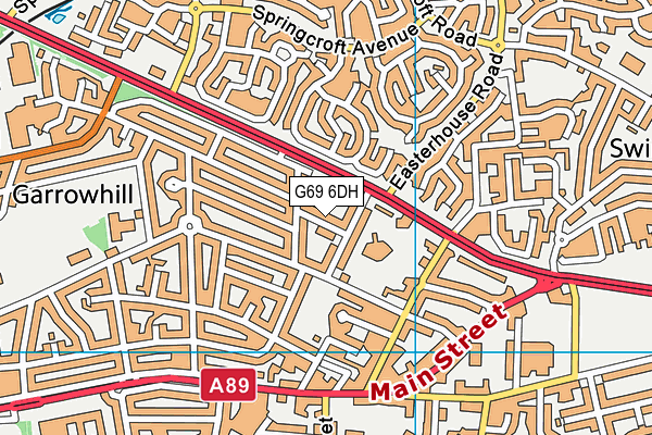 G69 6DH map - OS VectorMap District (Ordnance Survey)