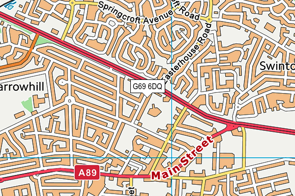 G69 6DQ map - OS VectorMap District (Ordnance Survey)