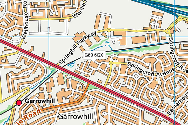 G69 6GX map - OS VectorMap District (Ordnance Survey) G69 6GX map - OS VectorMap District (Ordnance Survey)