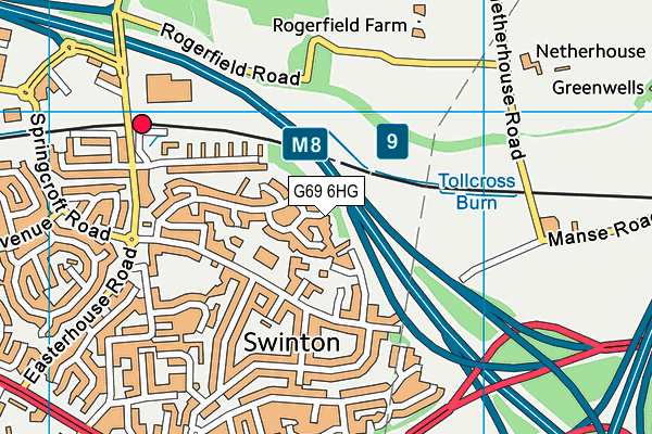G69 6HG map - OS VectorMap District (Ordnance Survey) G69 6HG map - OS VectorMap District (Ordnance Survey)