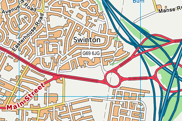 G69 6JG map - OS VectorMap District (Ordnance Survey) G69 6JG map - OS VectorMap District (Ordnance Survey)