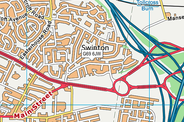 G69 6JW map - OS VectorMap District (Ordnance Survey) G69 6JW map - OS VectorMap District (Ordnance Survey)
