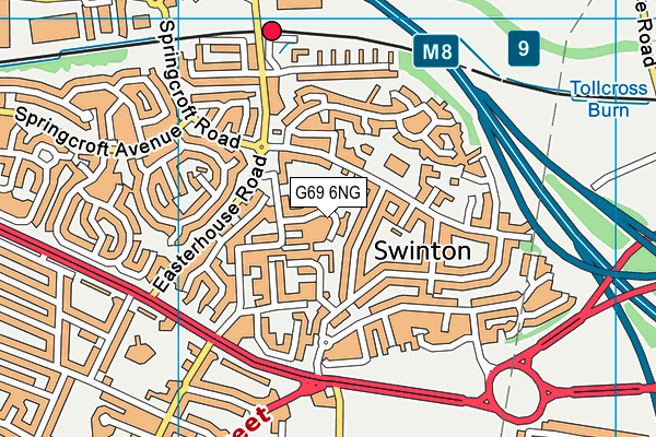 G69 6NG map - OS VectorMap District (Ordnance Survey)