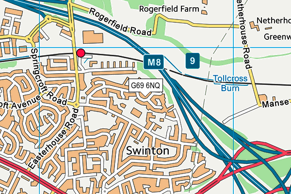 G69 6NQ map - OS VectorMap District (Ordnance Survey)