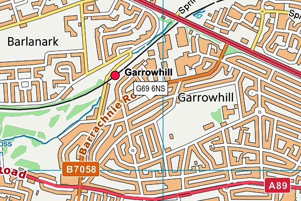 G69 6NS map - OS VectorMap District (Ordnance Survey)