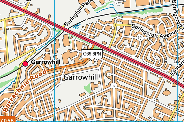 G69 6PN map - OS VectorMap District (Ordnance Survey)