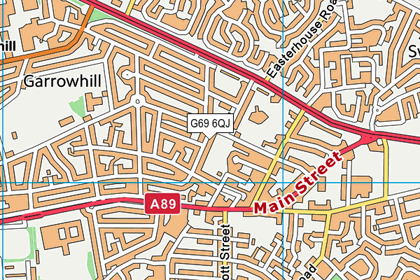 G69 6QJ map - OS VectorMap District (Ordnance Survey)