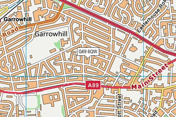 G69 6QW map - OS VectorMap District (Ordnance Survey)