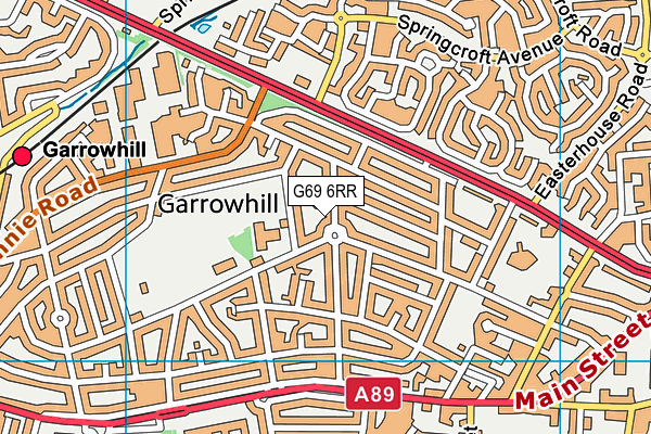 G69 6RR map - OS VectorMap District (Ordnance Survey)