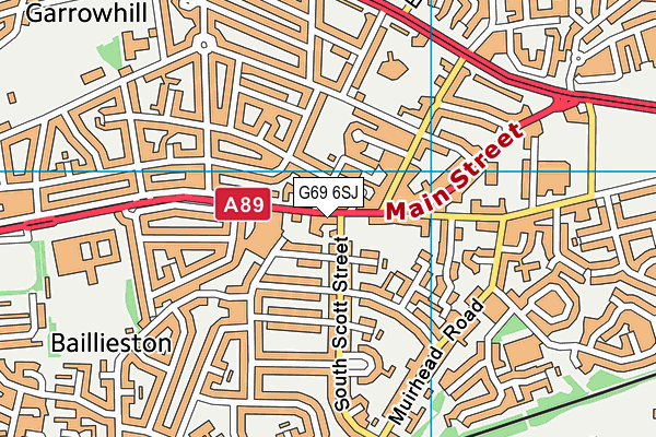 G69 6SJ map - OS VectorMap District (Ordnance Survey)