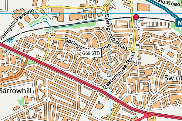 G69 6TD map - OS VectorMap District (Ordnance Survey)