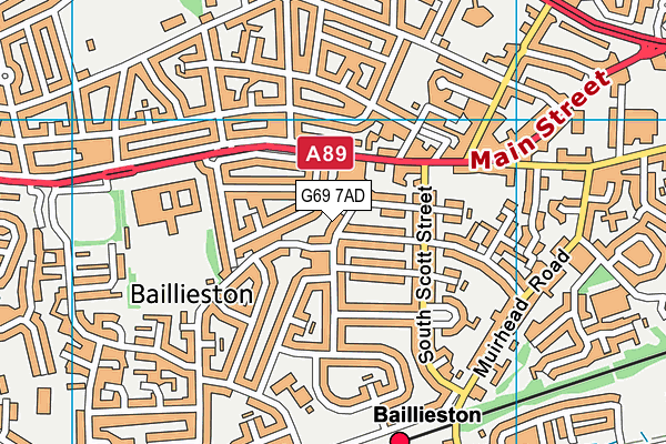 G69 7AD map - OS VectorMap District (Ordnance Survey) G69 7AD map - OS VectorMap District (Ordnance Survey)
