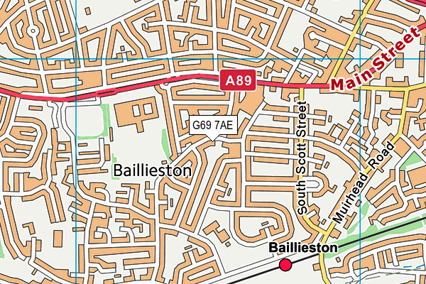 G69 7AE map - OS VectorMap District (Ordnance Survey) G69 7AE map - OS VectorMap District (Ordnance Survey)