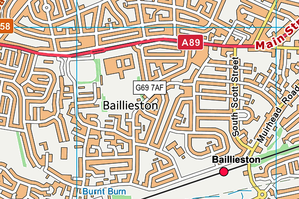 G69 7AF map - OS VectorMap District (Ordnance Survey) G69 7AF map - OS VectorMap District (Ordnance Survey)