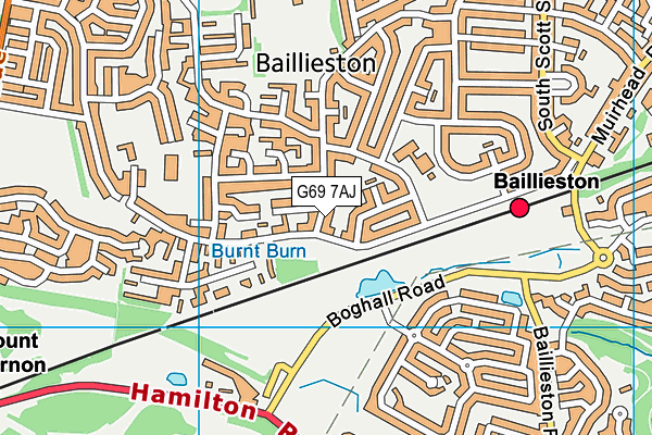 G69 7AJ map - OS VectorMap District (Ordnance Survey) G69 7AJ map - OS VectorMap District (Ordnance Survey)