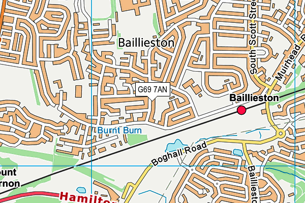 G69 7AN map - OS VectorMap District (Ordnance Survey) G69 7AN map - OS VectorMap District (Ordnance Survey)