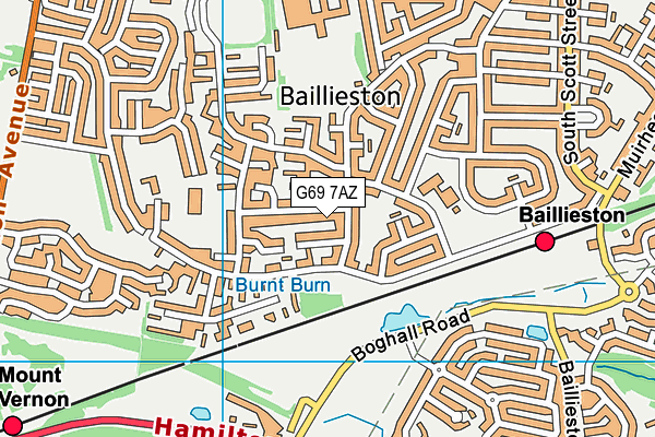 G69 7AZ map - OS VectorMap District (Ordnance Survey) G69 7AZ map - OS VectorMap District (Ordnance Survey)