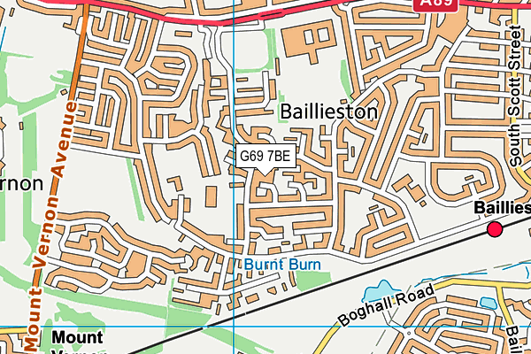 G69 7BE map - OS VectorMap District (Ordnance Survey) G69 7BE map - OS VectorMap District (Ordnance Survey)