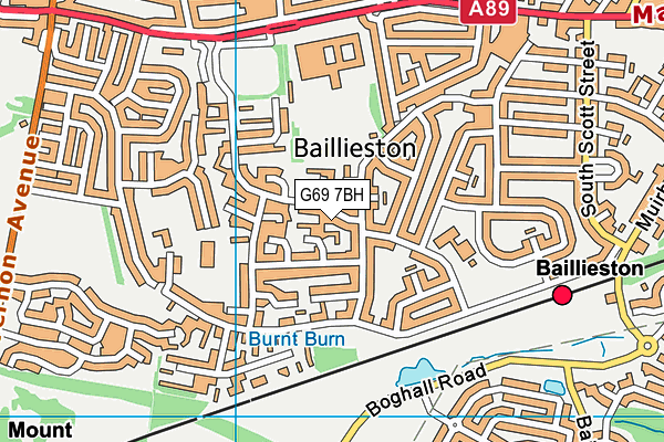 G69 7BH map - OS VectorMap District (Ordnance Survey) G69 7BH map - OS VectorMap District (Ordnance Survey)