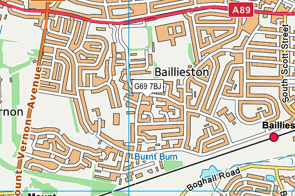 G69 7BJ map - OS VectorMap District (Ordnance Survey) G69 7BJ map - OS VectorMap District (Ordnance Survey)