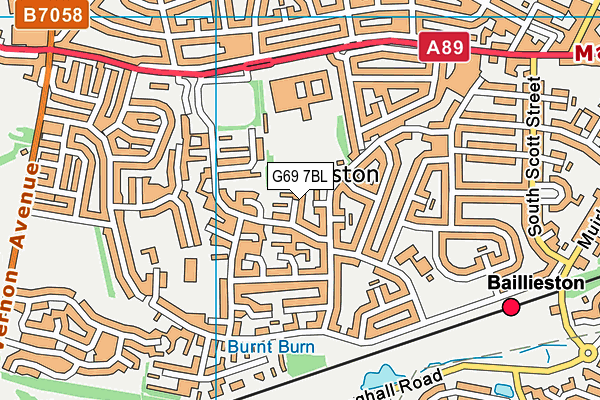 G69 7BL map - OS VectorMap District (Ordnance Survey) G69 7BL map - OS VectorMap District (Ordnance Survey)