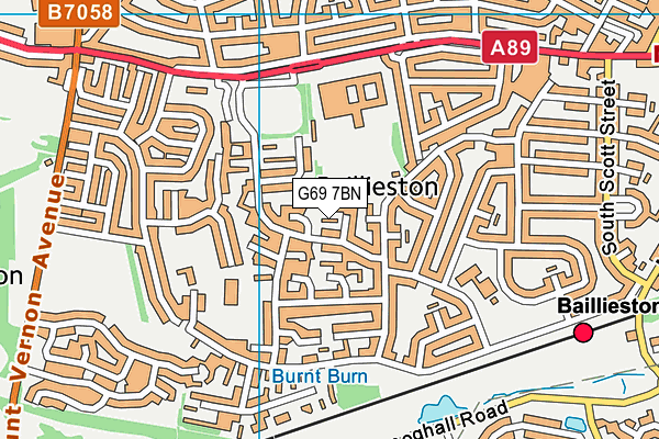 G69 7BN map - OS VectorMap District (Ordnance Survey) G69 7BN map - OS VectorMap District (Ordnance Survey)