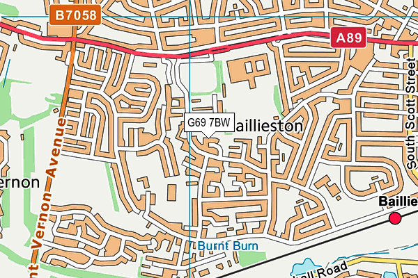 G69 7BW map - OS VectorMap District (Ordnance Survey) G69 7BW map - OS VectorMap District (Ordnance Survey)