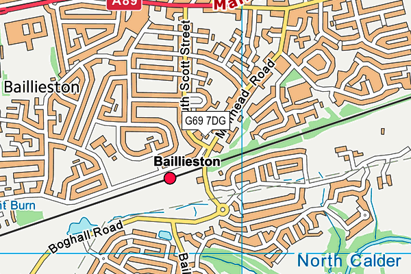 G69 7DG map - OS VectorMap District (Ordnance Survey) G69 7DG map - OS VectorMap District (Ordnance Survey)