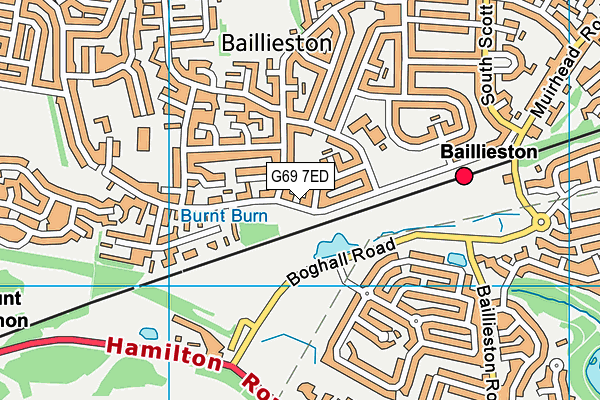G69 7ED map - OS VectorMap District (Ordnance Survey) G69 7ED map - OS VectorMap District (Ordnance Survey)