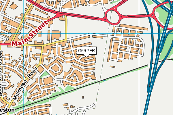 G69 7ER map - OS VectorMap District (Ordnance Survey) G69 7ER map - OS VectorMap District (Ordnance Survey)