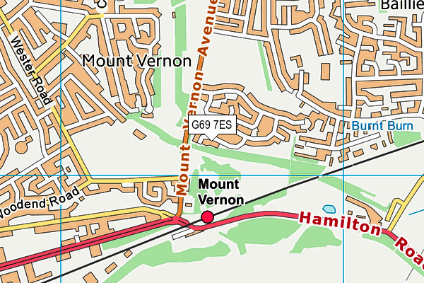 G69 7ES map - OS VectorMap District (Ordnance Survey) G69 7ES map - OS VectorMap District (Ordnance Survey)