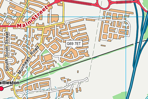 G69 7ET map - OS VectorMap District (Ordnance Survey) G69 7ET map - OS VectorMap District (Ordnance Survey)