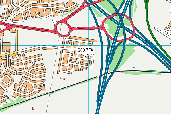 G69 7FA map - OS VectorMap District (Ordnance Survey) G69 7FA map - OS VectorMap District (Ordnance Survey)