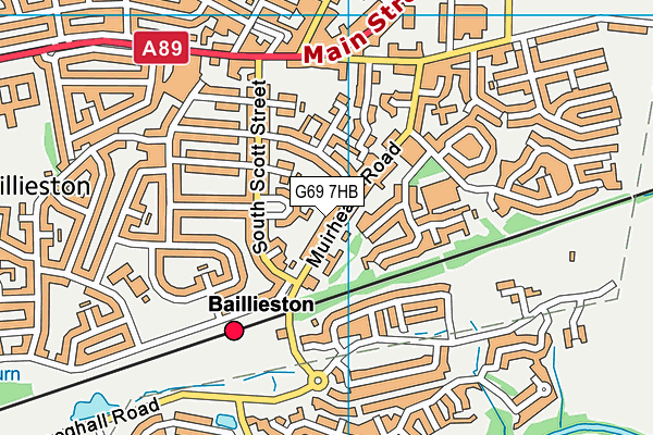 G69 7HB map - OS VectorMap District (Ordnance Survey) G69 7HB map - OS VectorMap District (Ordnance Survey)