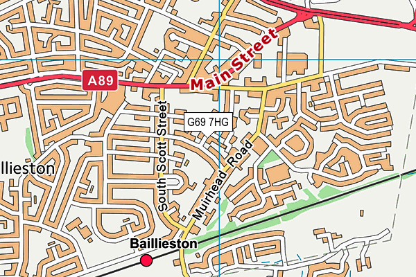 G69 7HG map - OS VectorMap District (Ordnance Survey) G69 7HG map - OS VectorMap District (Ordnance Survey)