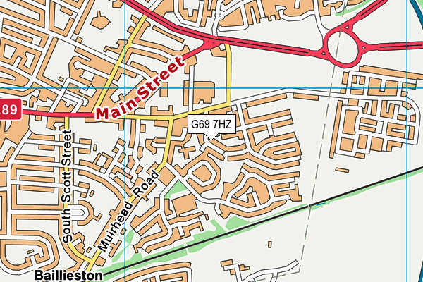 G69 7HZ map - OS VectorMap District (Ordnance Survey) G69 7HZ map - OS VectorMap District (Ordnance Survey)