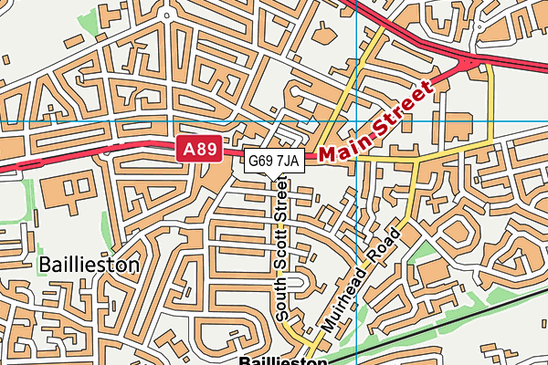 G69 7JA map - OS VectorMap District (Ordnance Survey) G69 7JA map - OS VectorMap District (Ordnance Survey)