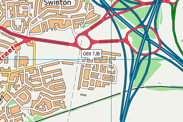G69 7JB map - OS VectorMap District (Ordnance Survey) G69 7JB map - OS VectorMap District (Ordnance Survey)