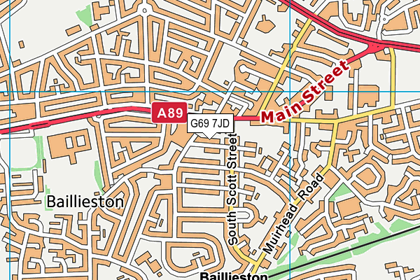 G69 7JD map - OS VectorMap District (Ordnance Survey) G69 7JD map - OS VectorMap District (Ordnance Survey)