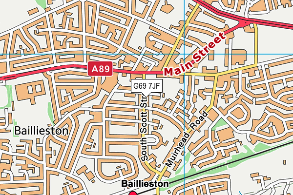 G69 7JF map - OS VectorMap District (Ordnance Survey) G69 7JF map - OS VectorMap District (Ordnance Survey)