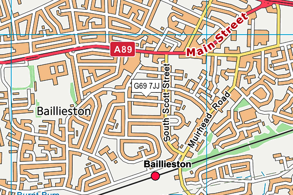 G69 7JJ map - OS VectorMap District (Ordnance Survey) G69 7JJ map - OS VectorMap District (Ordnance Survey)