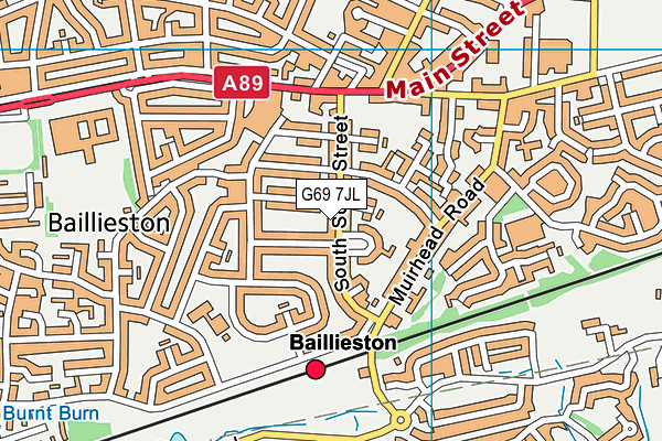 G69 7JL map - OS VectorMap District (Ordnance Survey) G69 7JL map - OS VectorMap District (Ordnance Survey)