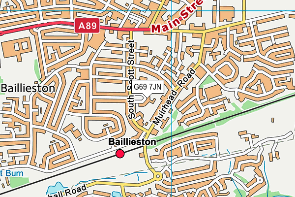 G69 7JN map - OS VectorMap District (Ordnance Survey) G69 7JN map - OS VectorMap District (Ordnance Survey)