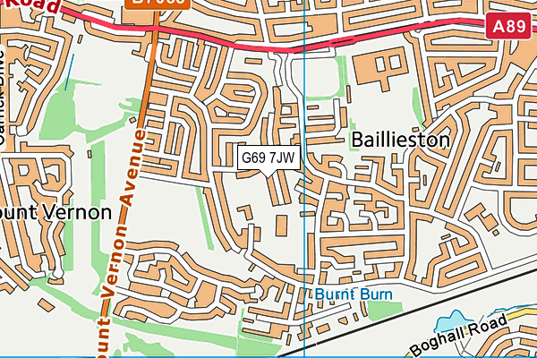 G69 7JW map - OS VectorMap District (Ordnance Survey) G69 7JW map - OS VectorMap District (Ordnance Survey)