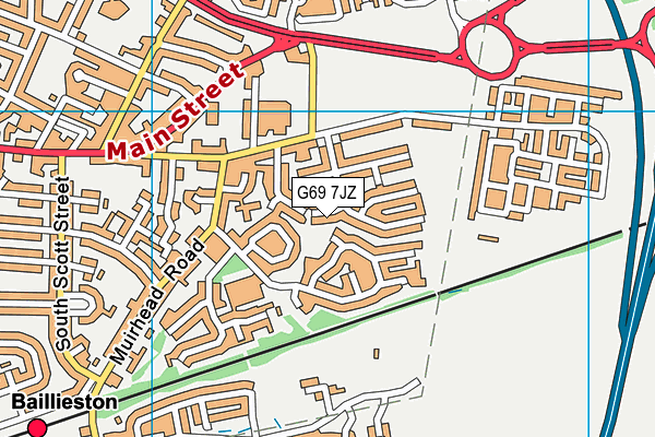 G69 7JZ map - OS VectorMap District (Ordnance Survey) G69 7JZ map - OS VectorMap District (Ordnance Survey)