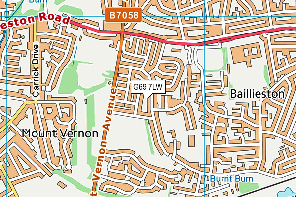 G69 7LW map - OS VectorMap District (Ordnance Survey) G69 7LW map - OS VectorMap District (Ordnance Survey)